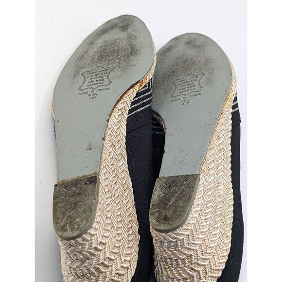 Vintage Apostrophe Wedges 7.5 Southwestern Embroidered Design Peep Toe Shoes Cut - Picture 7 of 9